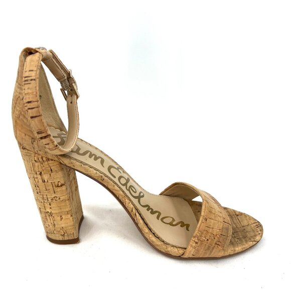 Sam Edelman Yaro Cork Block Heels Women's 6.5 - Picture 3 of 8
